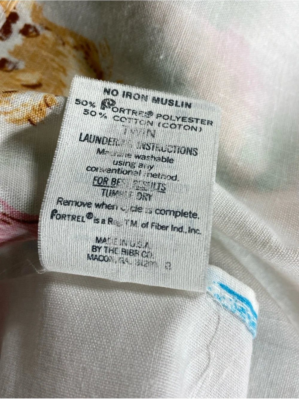 Vintage 80s Care Bears flat twin sheet Made in USA